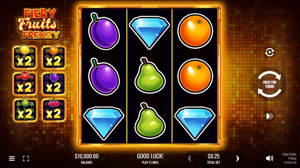 Fiery Fruits Frenzy Slot at QueenWin Casino